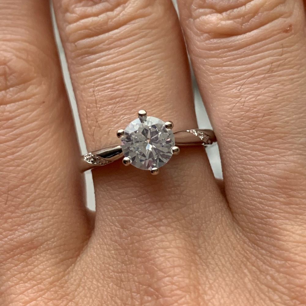 Gorgeous 925 Silver Ring Women White Sapphire - Picture 6 of 8
